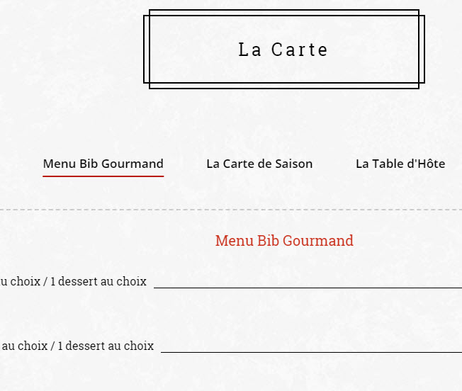 Carte de Restaurant Agence Imprimerie Site Web En Ligne